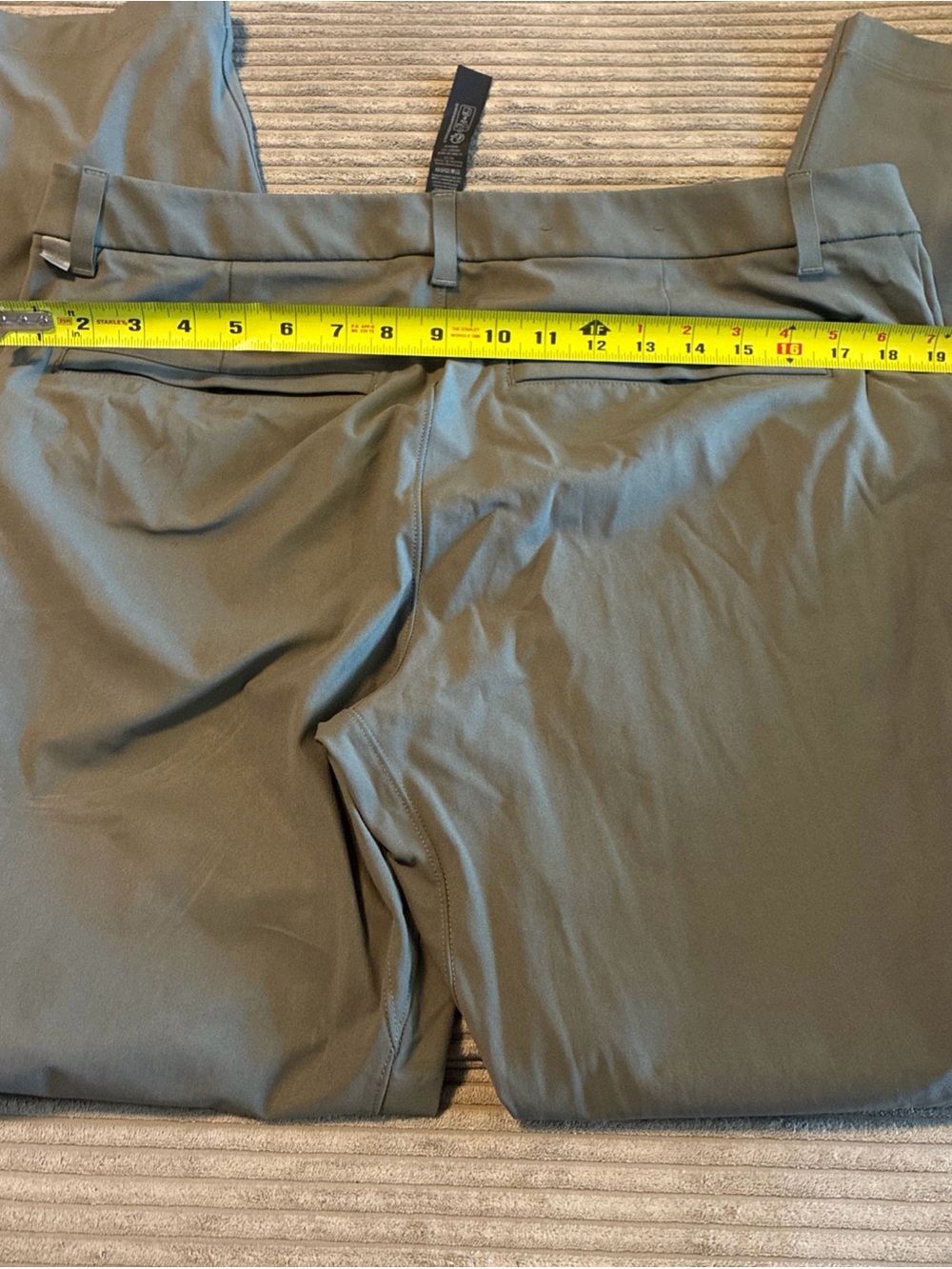 Lululemon Mens 35x33 ABC Pant Classic Fit Green 5 Pocket Chino - Picture 7 of 9